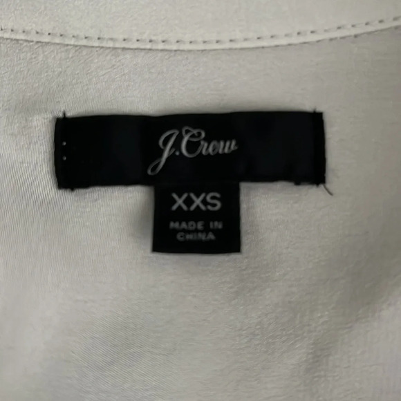 J. Crew 100 % silk button down shirt top blouse size Petite XXS - Picture 10 of 11